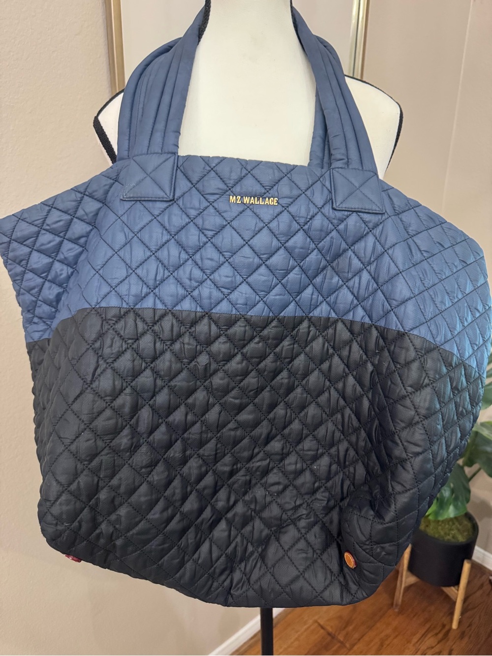 MZ Wallace Medium Metro Tote Navy Black Colorblock 3 Pouches